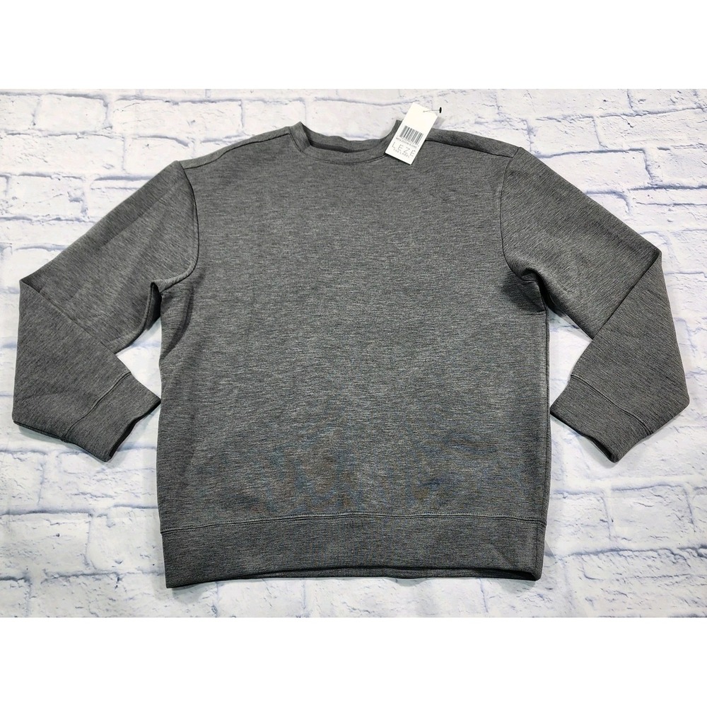 LEZÉ the Label MENS SIZE S Zoom Crewneck Sweater Gray Sweatshirt Preppy